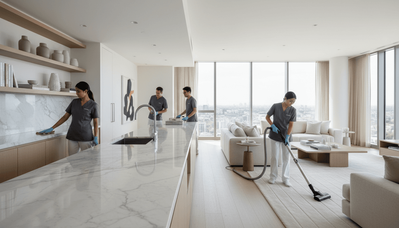 Mother and son team operating lucid home co luxury cleaning service